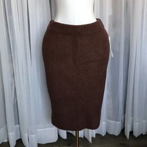 Espresso Knit Midi Skirt